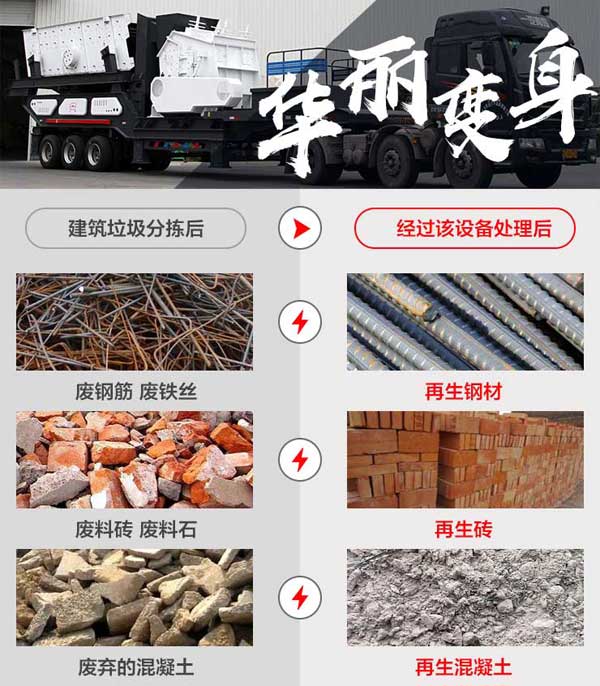 100-650噸建筑垃圾移動碎石機